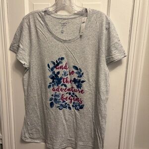 A New Day Gray Short Sleeve Graphic Tee